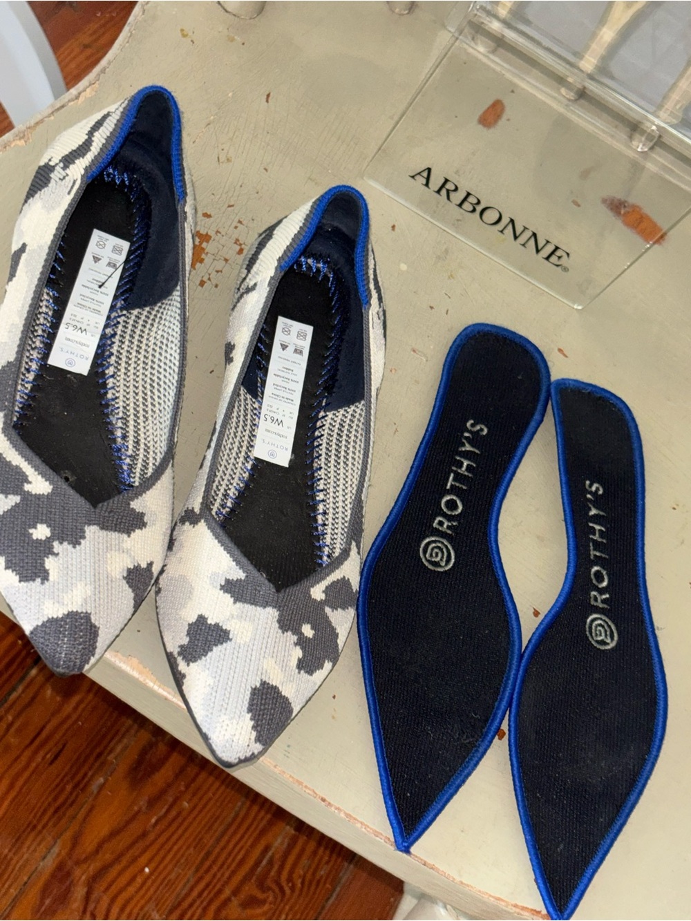 Rothy's 6.5 Botanicamo retired Pointed Knit Flats